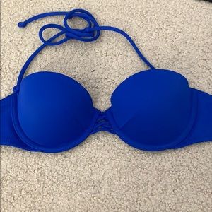 Blue bikini top